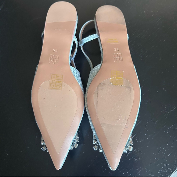 BIBI LOU ANTHROPOLOGIE Powder Blue Decollete Pointed toe slingback Sz 36 NWB - Picture 8 of 11